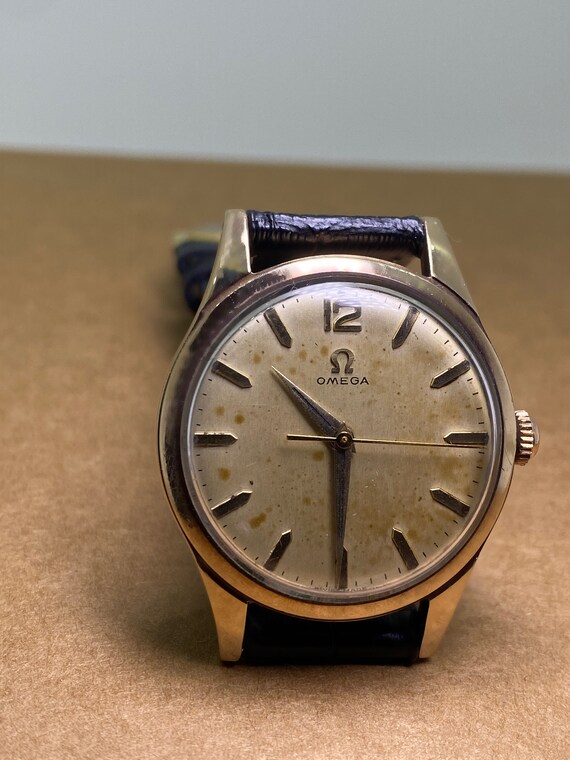 9K Gold Omega Manual Rare Caliber 420 Vintage 1950's … Gem