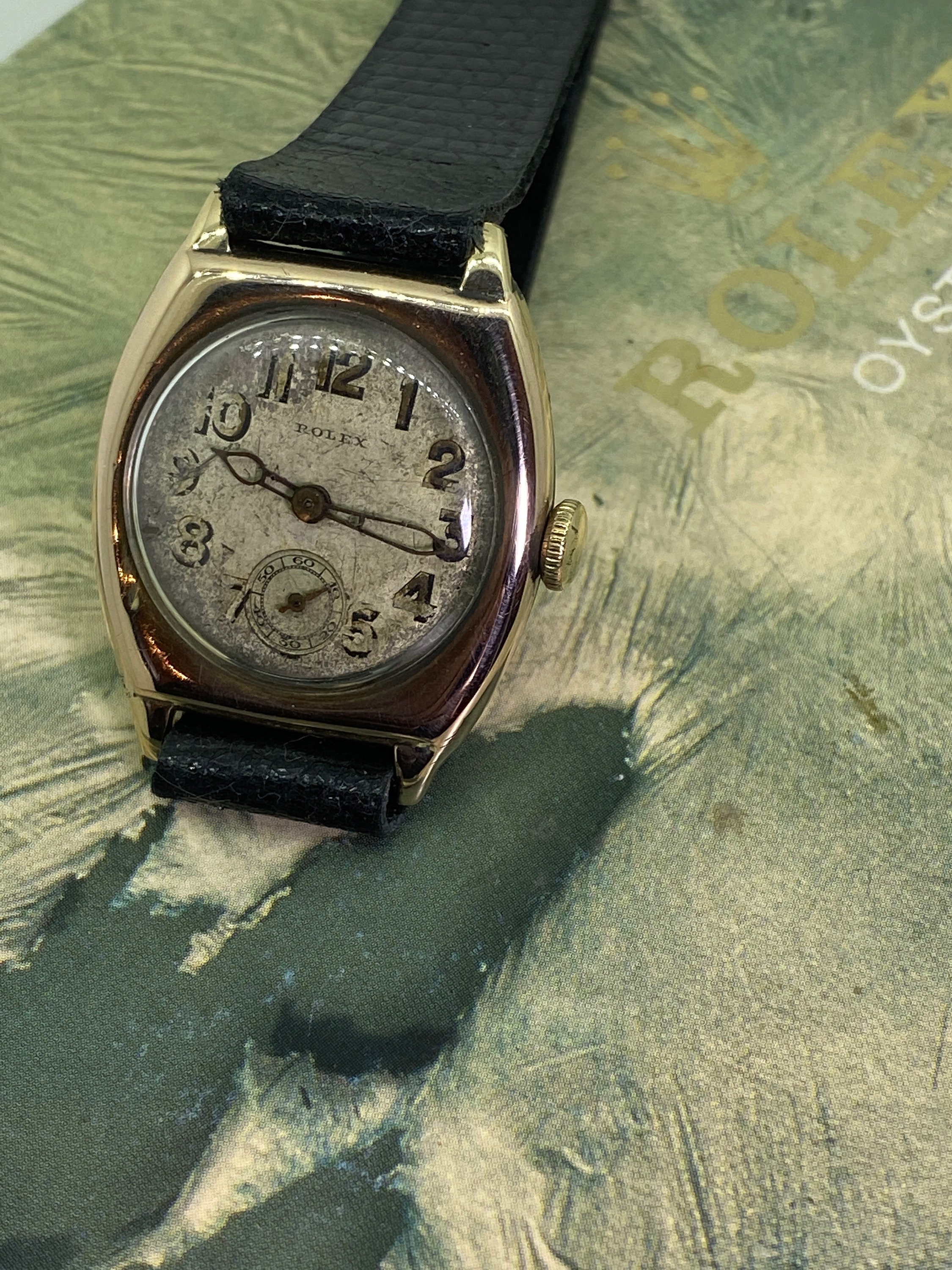 An Art-deco Circa Rolex Watch in 9K Gold. Fine Rare - Etsy