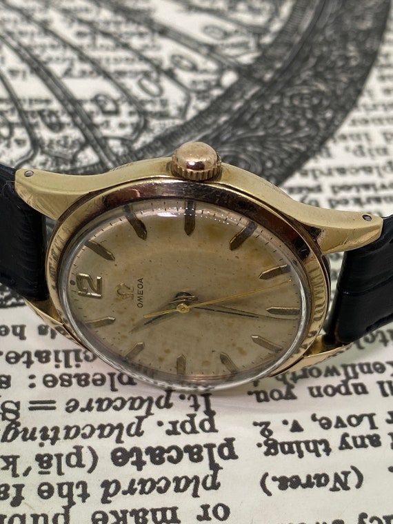 9K Gold Omega Manual Rare Caliber 420 Vintage 1950's … Gem