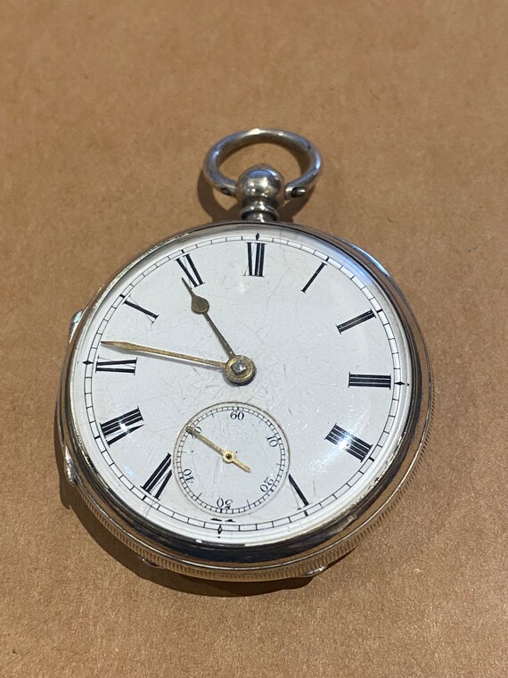 925 silver pocket watch hot sale