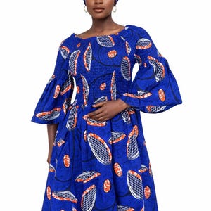 Elastic Ankara Dress - Etsy
