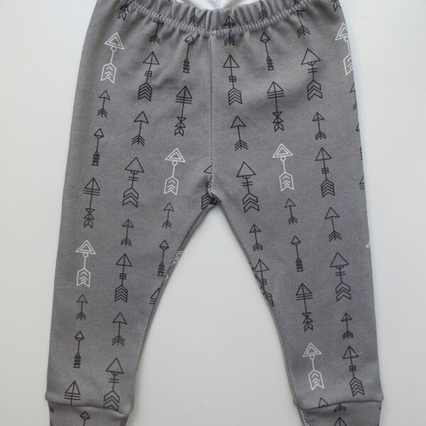 Baby leggings Grey Arrow Leggings - Organic baby leggings / baby pants / toddler leggings / organic leggings  / grey baby leggings