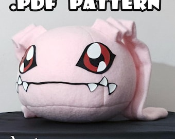 Koro Plüschtier-Schnittmuster .pdf Rosa virtuelles Monster