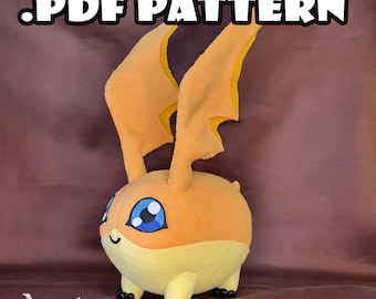 Pata Plüsch-Schnittmuster .pdf Flügel Virtuelles Monster