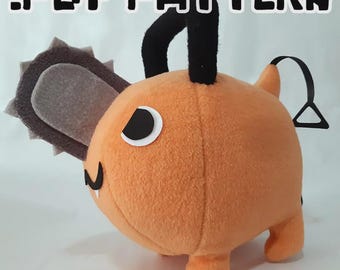 Nähvorlage für einen orangefarbenen Kettensägenwelpen (PDF) – Niedlicher Kettensägenhund