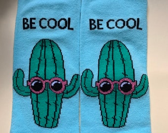 Be Cool Cactus Socks Cotton Blend