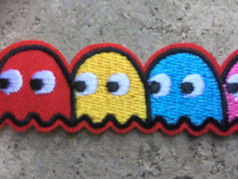 Pacman Iron on Patch Funky Retro 80s Game Patch Etsy