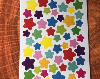 Stars Planner Stickers Coloured Stars Stickers