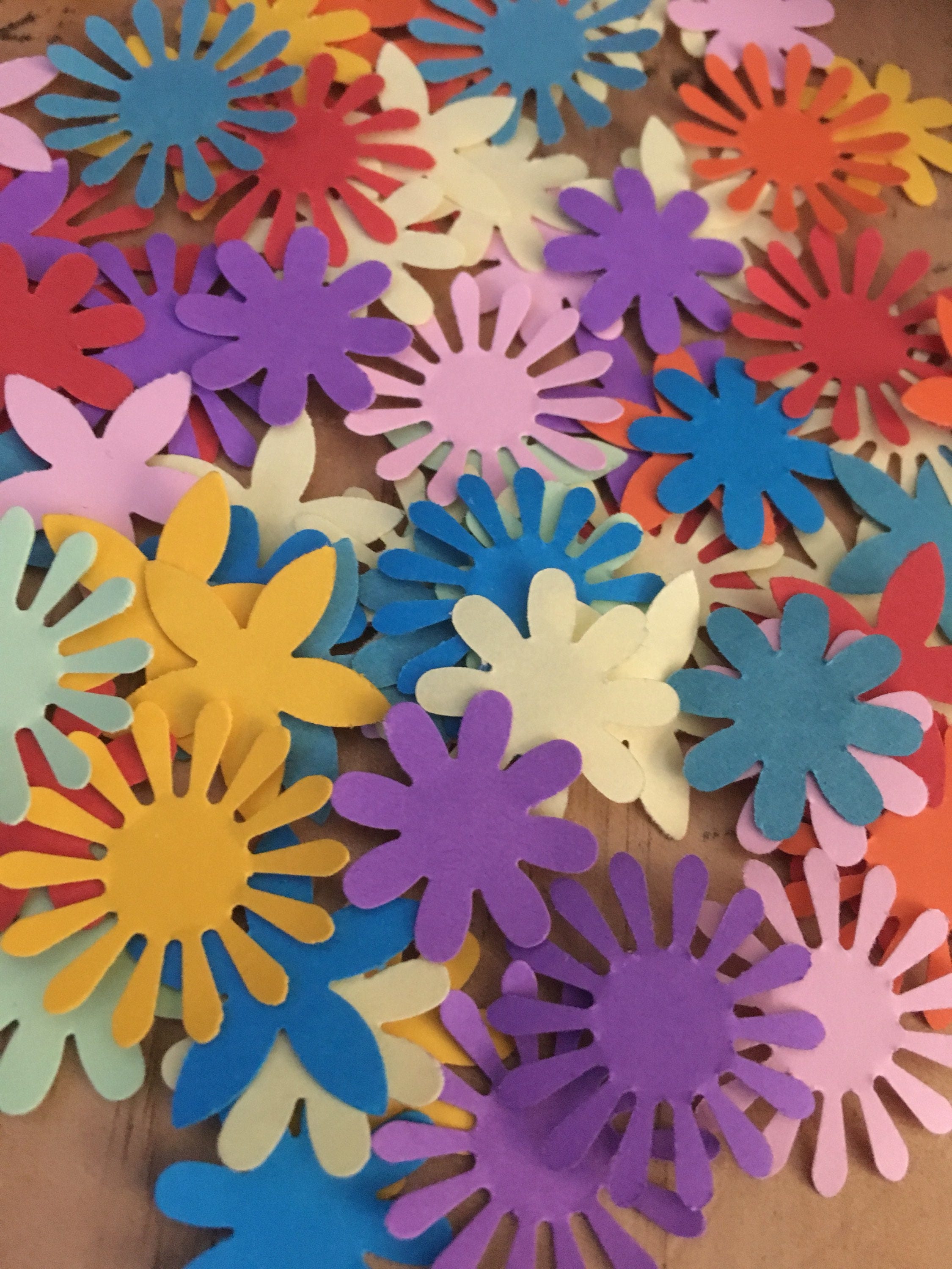 Flowers Confetti Scatters Mixed Multi Colored Flowers Table Etsy Australia