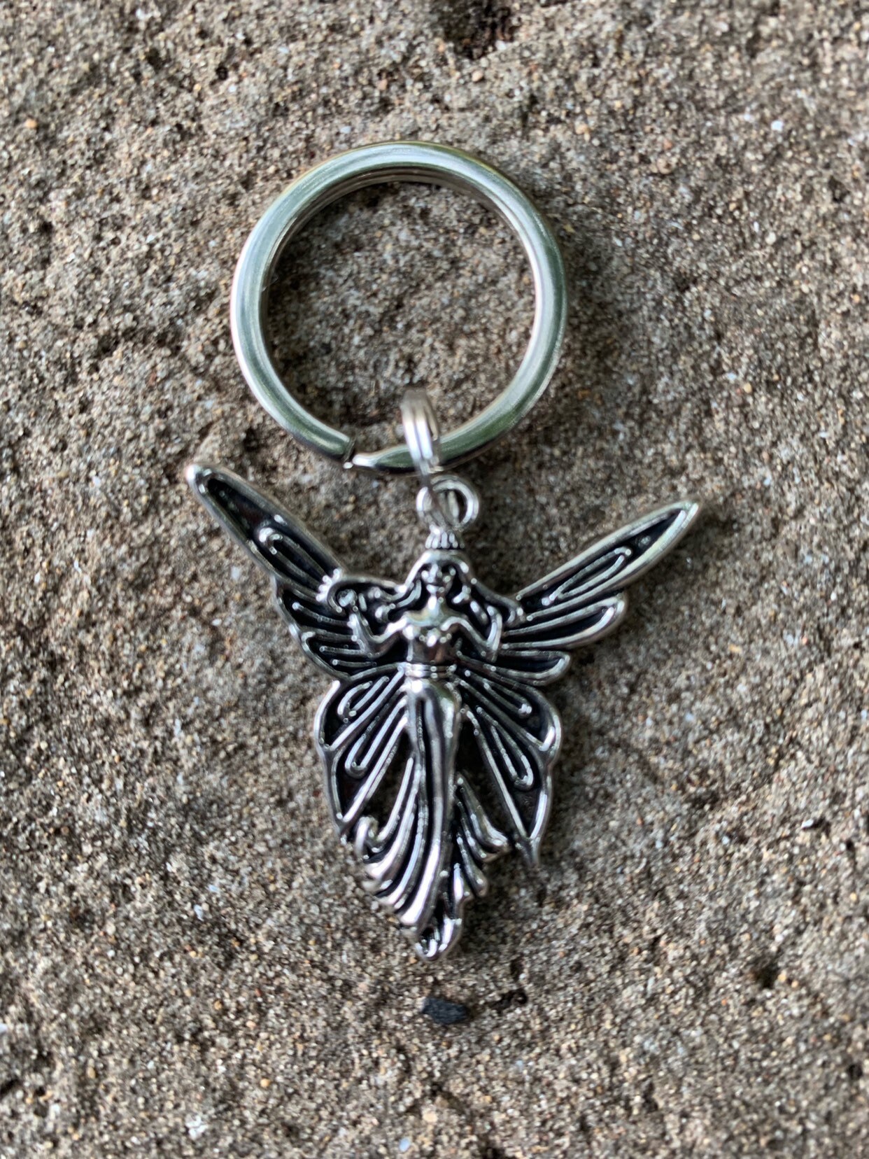 Angel Keyring Large Silver Angel Metal Keyring Keychain - Etsy Australia