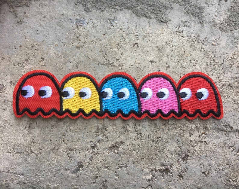 Pacman Iron on Patch Funky Retro 80s Game Patch Etsy