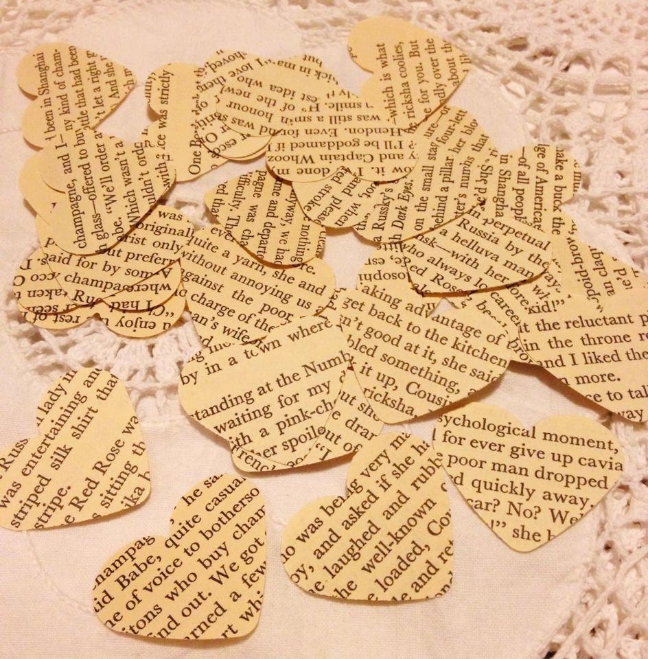 Large Bespoke Vintage Book Page Love Heart Wedding Table | Etsy