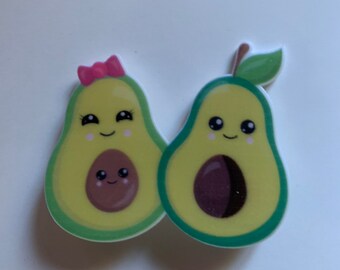 Avocado Couple Cute Acrylic Pin Brooch
