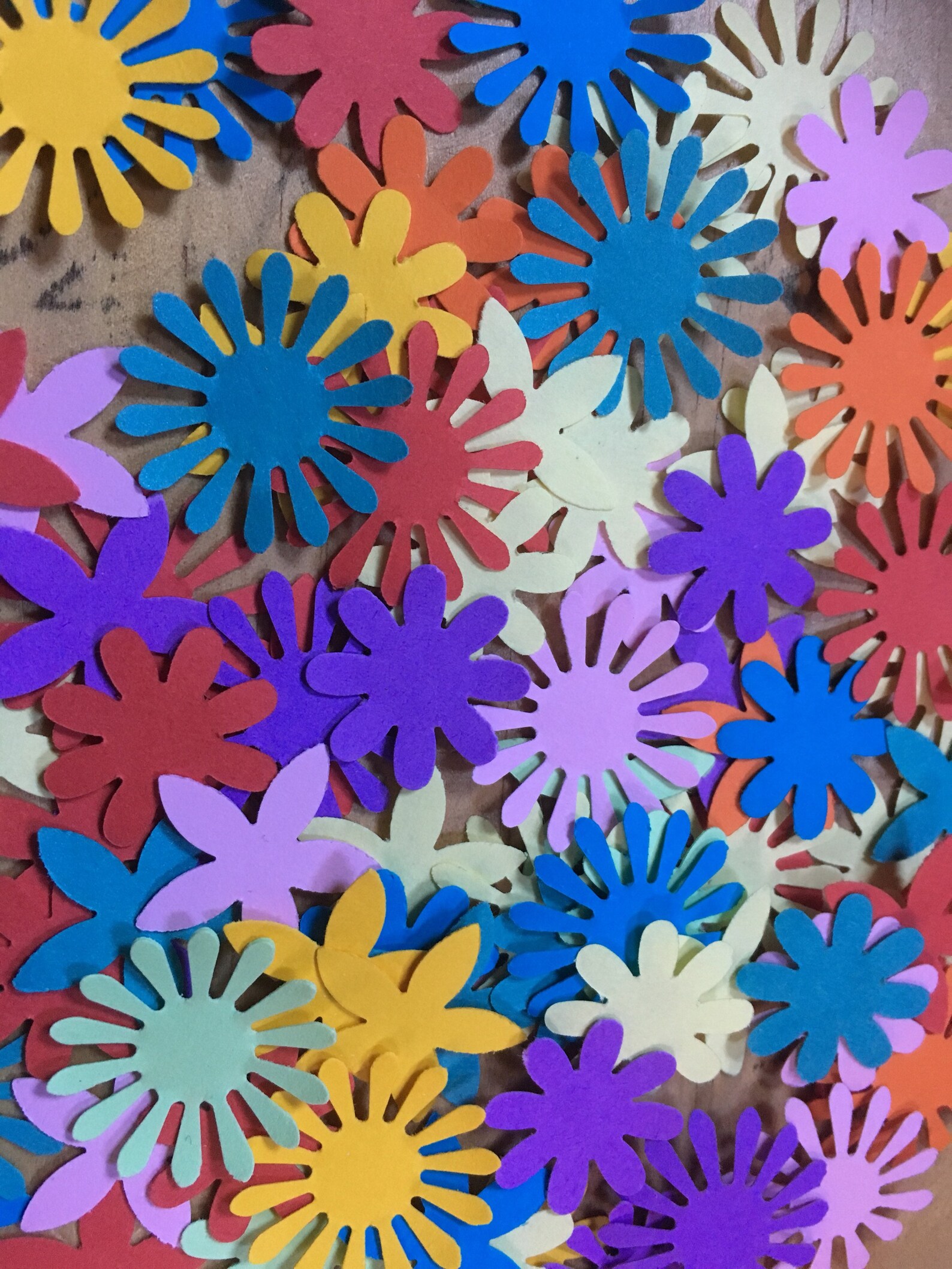Flowers Confetti Scatters Mixed Multi Colored Flowers Table Etsy Australia