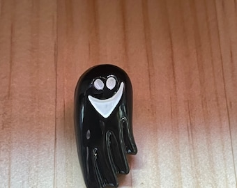 Halloween Black Ghost Pin Creepy Brooch