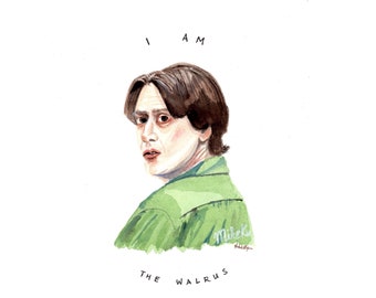 Donny Kerabatsos- The Big Lebowski- I Am the Walrus - ORIGINAL WATERCOLOR PAINTING