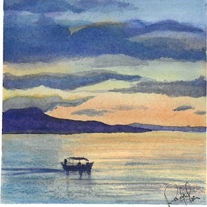 Crete, Greece-- Original Watercolor Painting