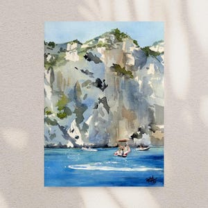 Costa di Baunei - Sardinia - Italy - Original Landscape Watercolor Painting