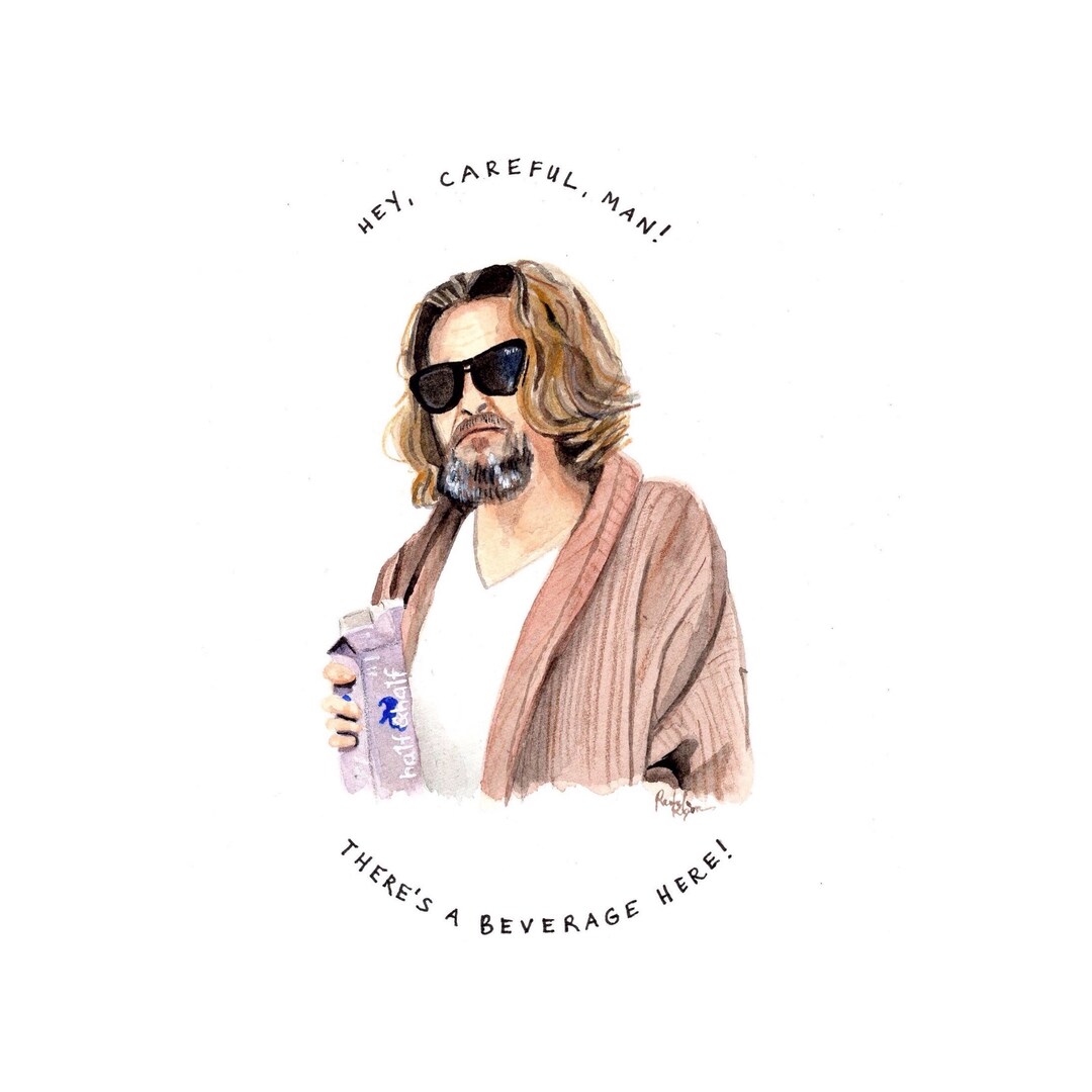 The Big Lebowski Print the Dude Etsy