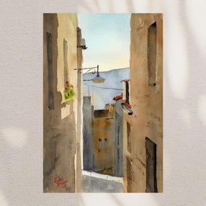 Baunei - Sardinia - Italy - Original Landscape Watercolor Painting