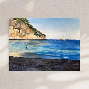 Cala Biriala - Sardinia - Italy - Original Landscape Watercolor Painting