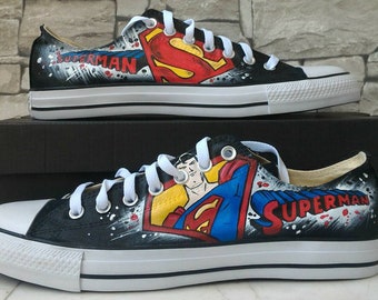 superman converse low tops