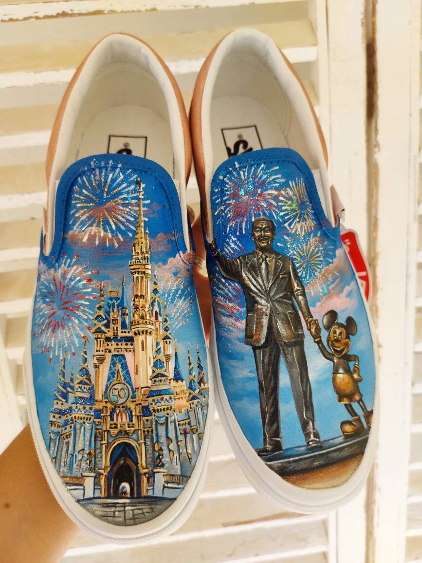 Disney Shoes,disney Bride ,disney Wedding, Handpainted Shoes