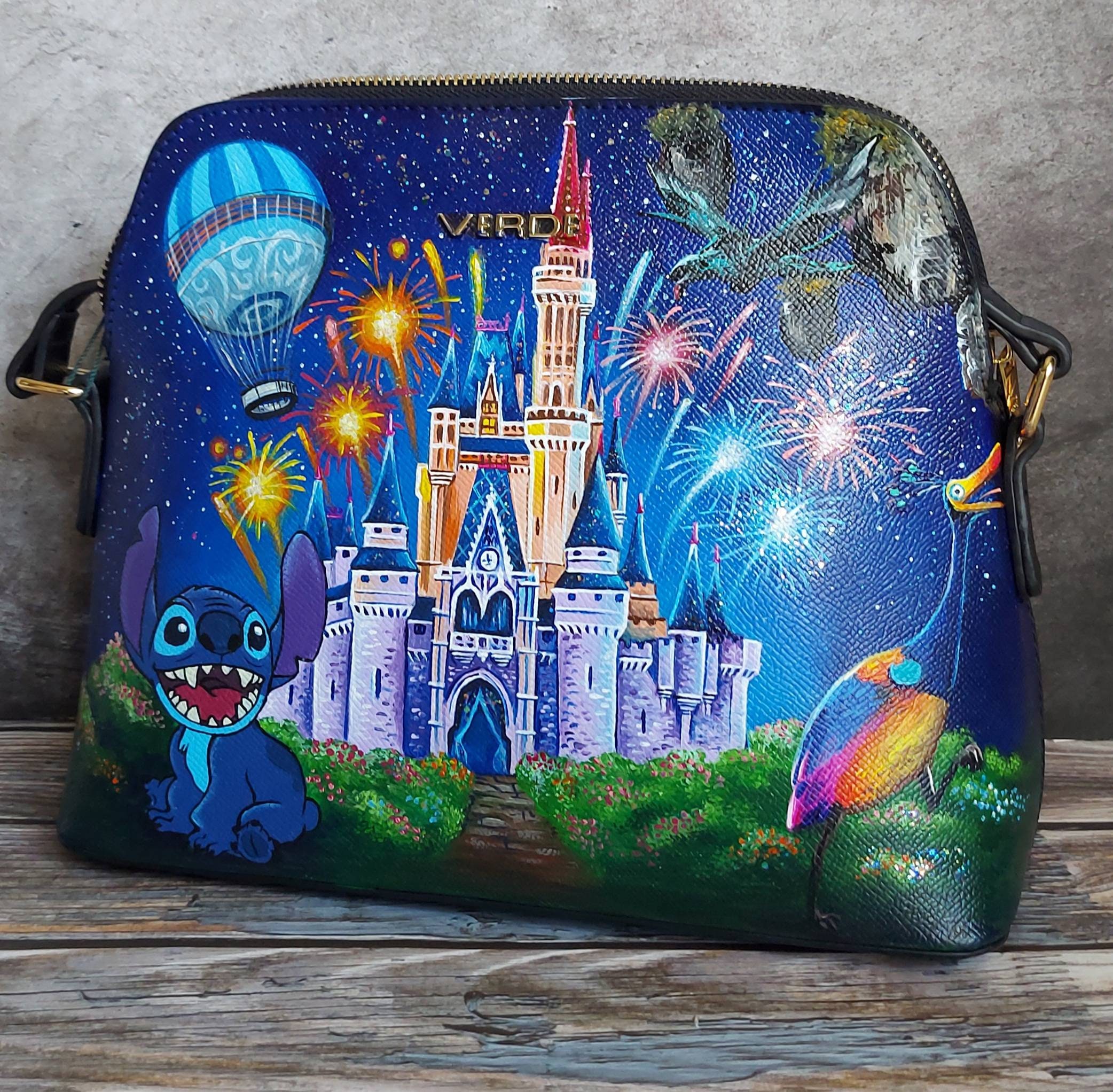 Disney Main Street Characters hand painted purse