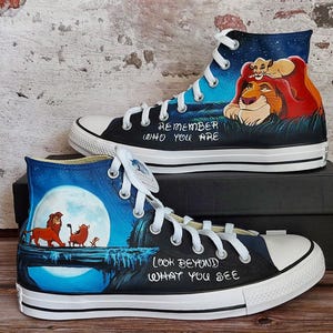 Der König der Löwen,König der Löwen,handbemalte Schuhe, Maßschuhe, Disney-Schuhe, Hochzeitsschuhe, Mufasa und Simba, Brautschuhe, Disney-Hochzeit