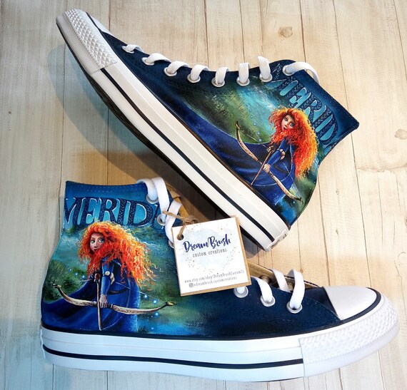 Brave Disney Princess Disney Shoes Hand Painted Shoes Etsy