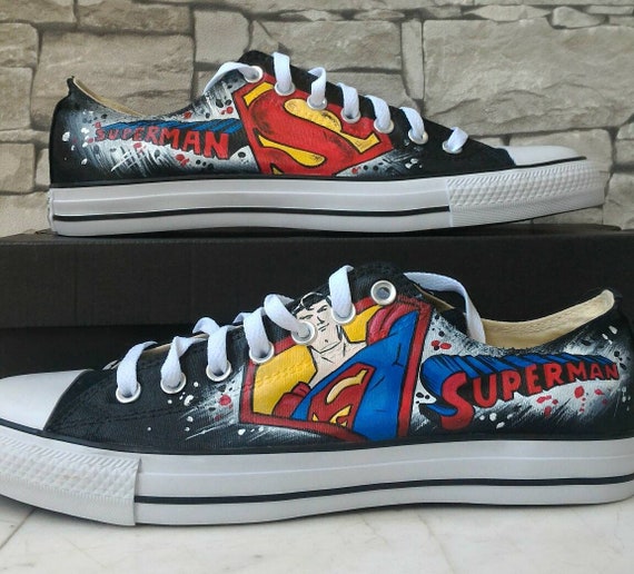 superman converse low tops