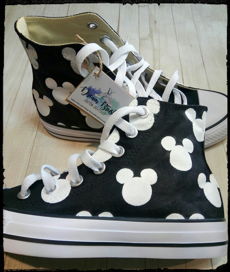 Disney Shoes Mickey Mouse Shoes Hand Painted Shoes Disney Etsy