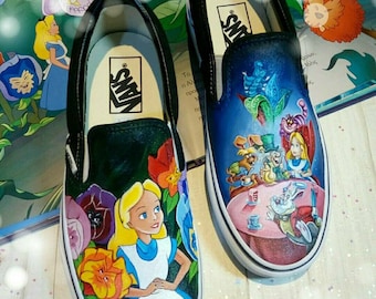 Alice in wonderland vans size 8 outlet