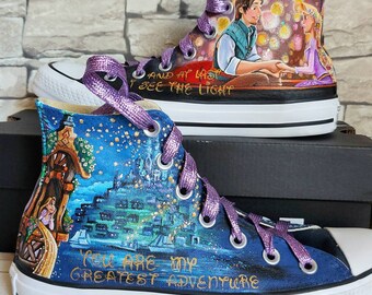 Rapunzel Schuhe, Rapunzel Schuhe, Disney Schuhe, handbemalte Schuhe, handbemalte Schuhe, Hochzeitsschuhe, handbemalte Hochzeitsschuhe