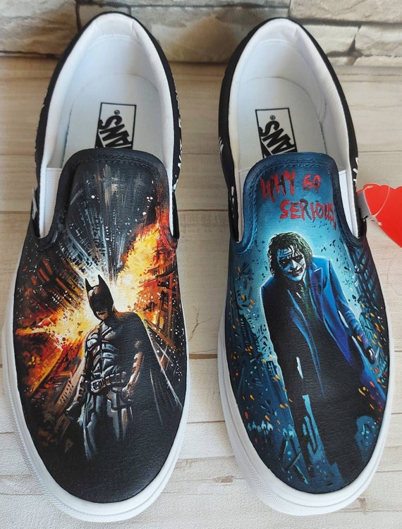 Batman Shoes Batman and Joker the Dark Night Batman Movies - Etsy Australia Batman Shoes Batman and Joker the Dark Night Batman Movies - Etsy Australia
