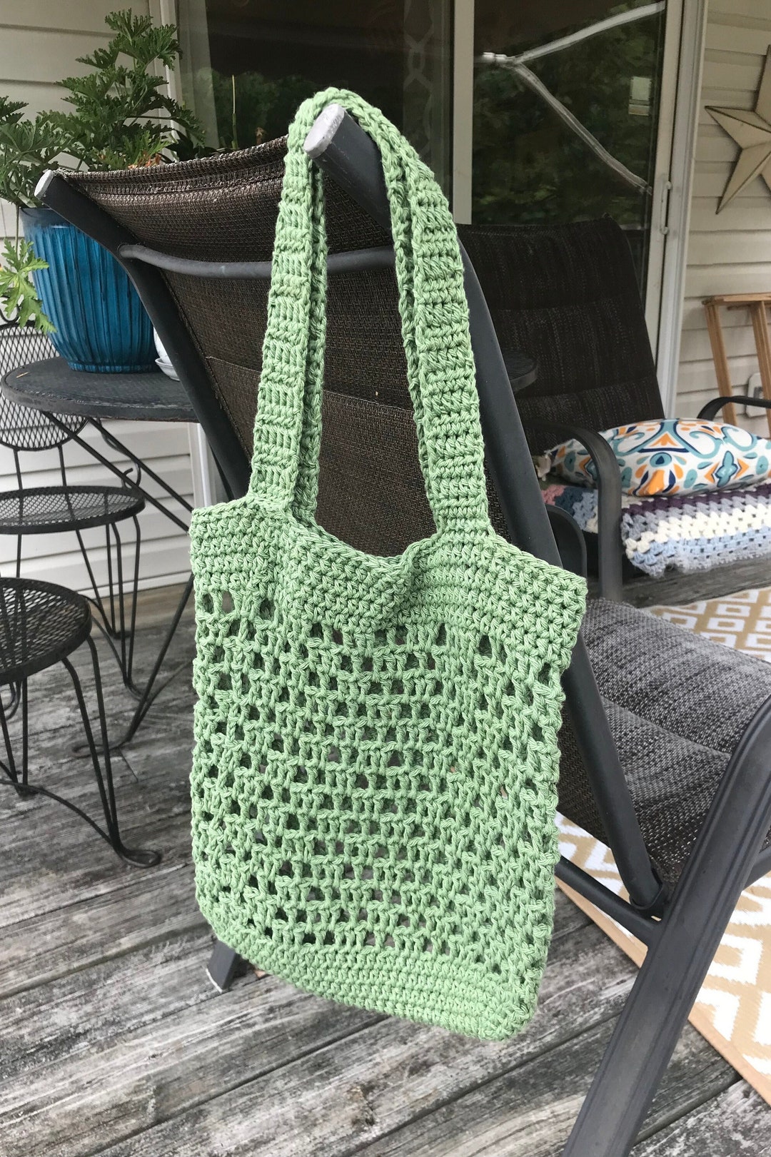 MARKET BAG / Crochet Cotton Market Bag / Crochet Bag / Etsy