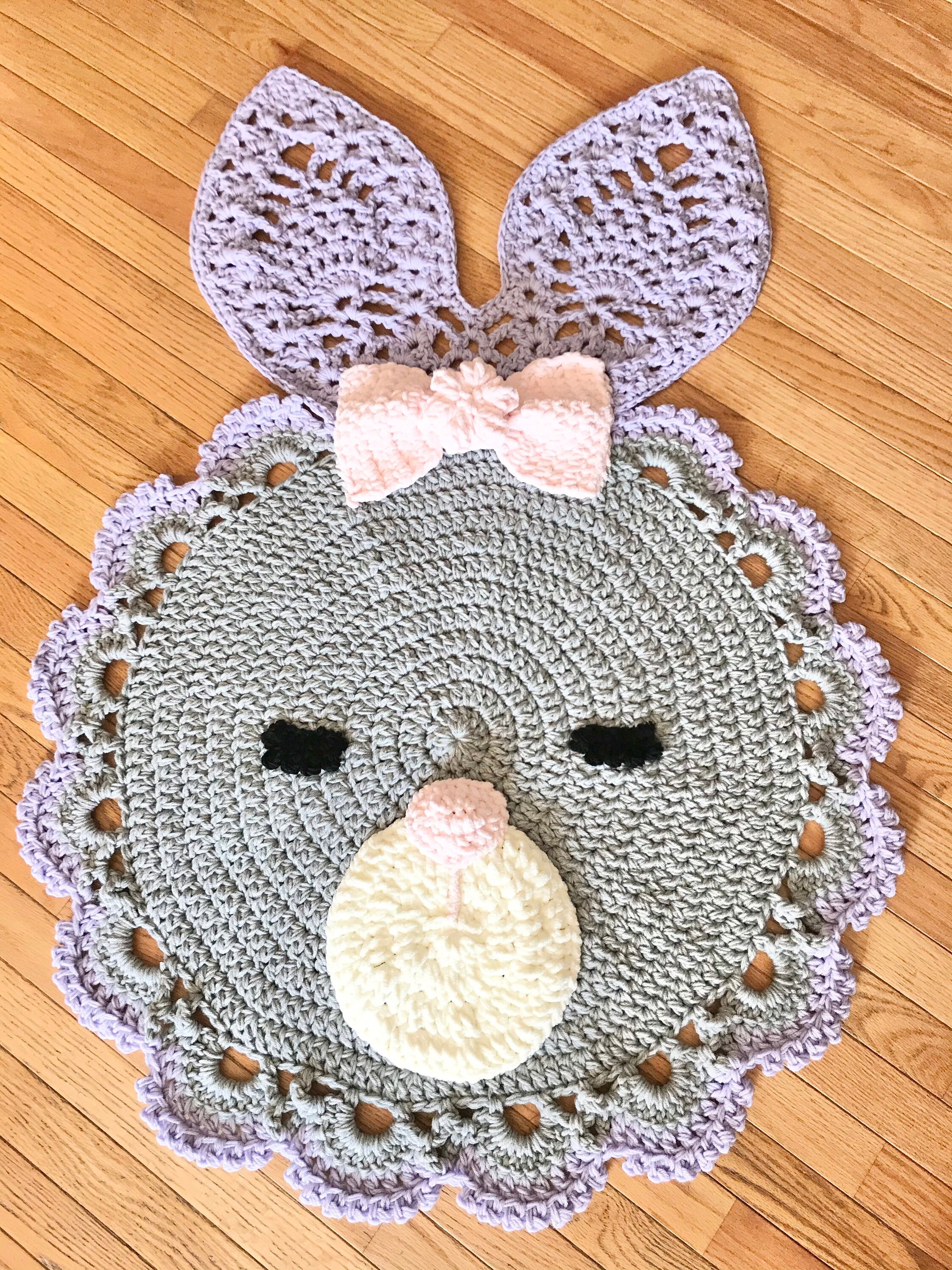 Ready to ship Bunny Rug / Bunny Rabbit Rug / Easter Bunny Etsy
