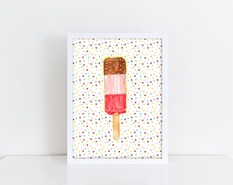 Lollipop Watercolour Giclee Print, fab, ice lolly, foodie, Art, Giclee Print, home accessories