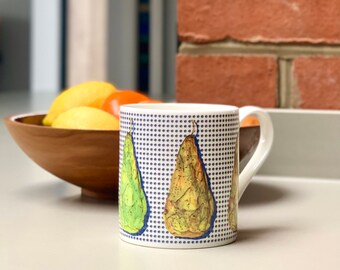 Pear, Bone China Mug, fruity