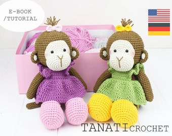 Toy Monkey crochet pattern (Amigurumi, tutorial, PDF file)