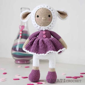 Crochet Pattern of DOLL - Lamb (Amigurumi tutorial PDF file)