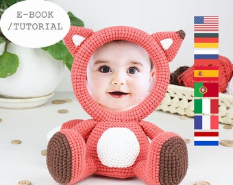 Crochet Pattern of Photo Frame FOX (Tutorial PDF file)