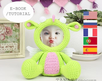 Crochet Pattern of Photo Frame DRAGON (Tutorial, PDF file)