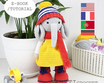 Crochet PATTERN “Best friend EMMA the Elephant” (tutorial, PDF file)