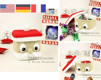 Crochet Pattern “SANTA box” (Tutorial, PDF file)