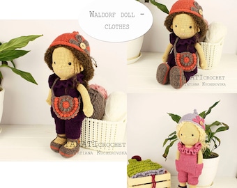 Crochet Doll Clothes Pattern – Fingering Weight Yarn (PDF Pattern)