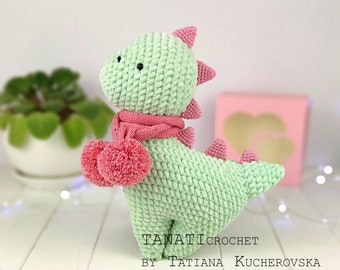 Crochet pattern “Plush DINO” (tutorial, PDF file)