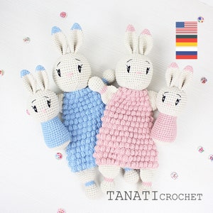 Сomforter & Rattle Bunny | Security Blanket | Crochet Lovey | Lovey Blanket PDF Crochet Pattern