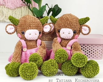 Cow crochet pattern/Plush cow (Tutorial, PDF file)