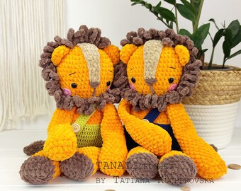 Lion crochet pattern/Plush lion (Tutorial, PDF file)